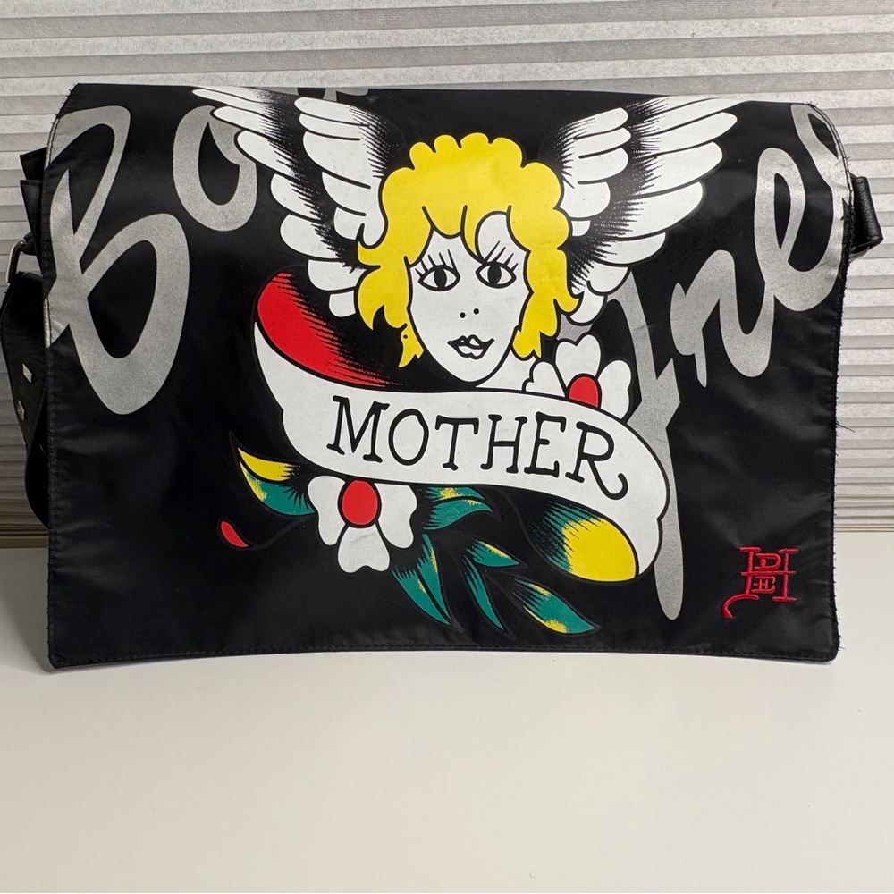 Vintage Ed Hardy Mother & Angel Messenger Bag